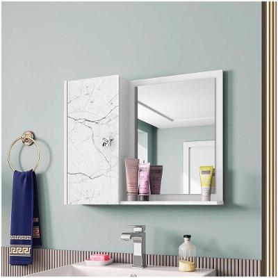 Armario Espelheira Genova Com Porta Cor Branco/carrara