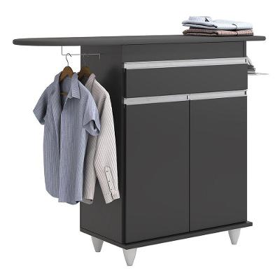 Tábua De Passar Com Balcão 01 Porta Alice 119Cm Preto