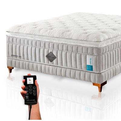 Colchão Híbrido Qgel Com Cobre Box Solteiro King 96x203cm