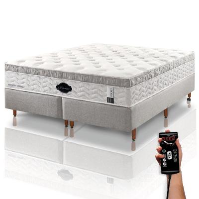 Colchão De Látex Médio Box E Kit Spa Solteiro King 96x203cm