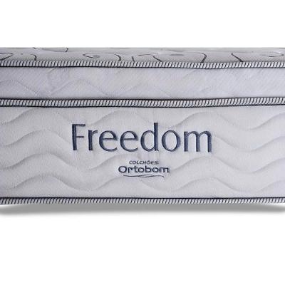 Cama Box King: Colchão Molas SuperPocket Ensacadas Ortobom  Freedom Visco + Base CRC Courano Branco(193x203)