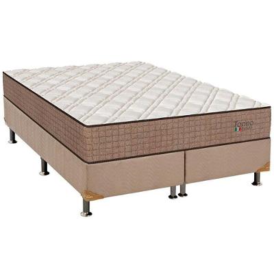 Cama Box King: Colchão Molas Ensacadas Orthoflex MasterPocket Torino Hibrido + Base CRC Suede Clean(193x203)