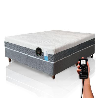 Colchão De Látex Articulado Cinza 20Cm E Kit Zen Solteiro