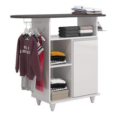Tábua De Passar Com Balcão 01 Porta Lis Branco 107Cm