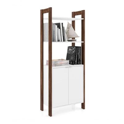 Armario 02 Portas Multiuso Az1009 Branco Nogal