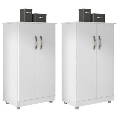 Kit 2 Armários Organizador Multi Rosana 2 Portas Branco