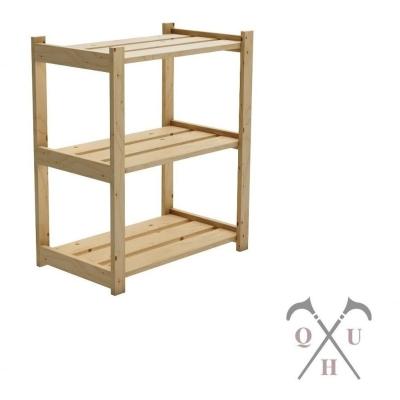 Organizadora 3 Prateleiras Madeira Pinus Livros E Revistas 