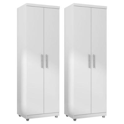 Kit 2 Armários Multi 2 Portas E 6 Nichos Branco