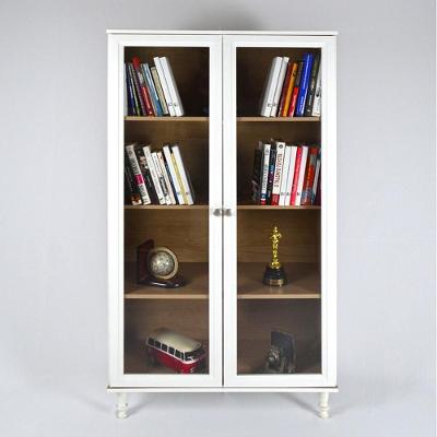 Armário Multiuso 2 Portas De Vidro Ditália E-957 Branco