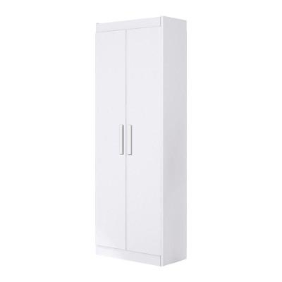 Armário Multiuso Com 2 Portas E 4 Prateleiras Cor Branco Aramóveis