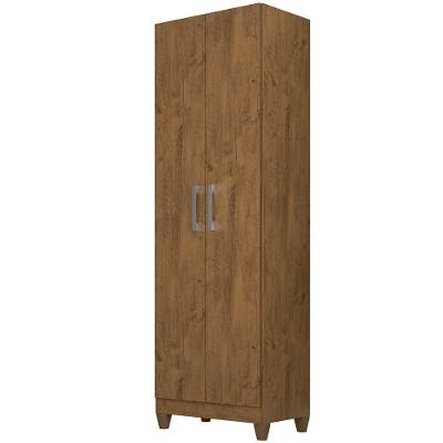 Armário Multiuso Organizador 2 Portas Castanho Wood