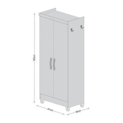 Armário Multi 2 Portas Linus 879 Branco Qmovi