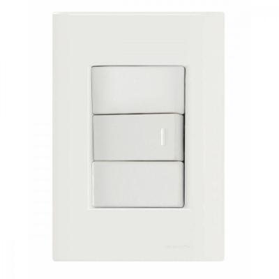 Conjunto 4X2 Com 1 Interruptor Simples 10 A 250 V Giz Branco