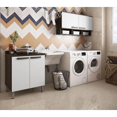 Lavanderia 2 Peças Castanho Com Branco Uv Touch Com Branco