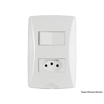 Interruptor Petra 1 Simp+Tom 2P+T C/Pl 10A 250V C/10Pcs