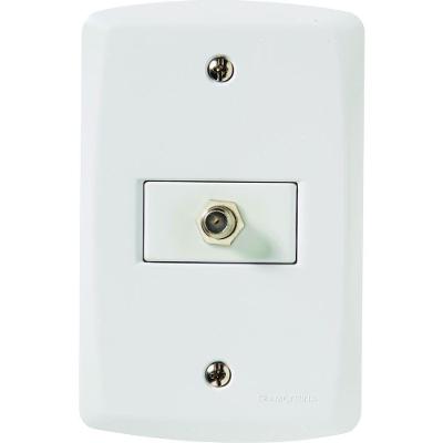 Conj 4x2 1 Tomada Tv/sat Coaxial Tramontina Lux2 Branco