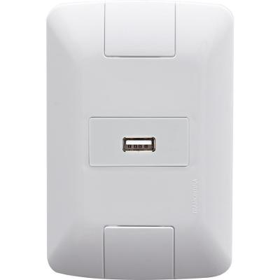 Conj 4x2 1 Tomada Usb Brilho 1,5 A Bivolt Tramontina Aria