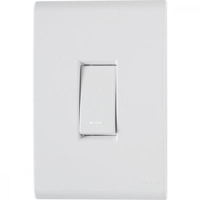 Conjunto 4X2 Com 1 Interruptor Simples Liz 10 A 250 V Branco