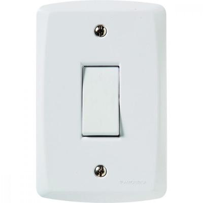 1 Interruptor Bipolar Simples 10 A 250v Lux2 Branco