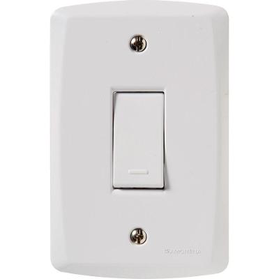 Conjunto 4X2 Com 1 Interruptor Simples 10 A 250V Lux2 Branco
