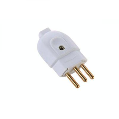 Plugue Macho 2p+t 250 V 10 A Tramontina Branco