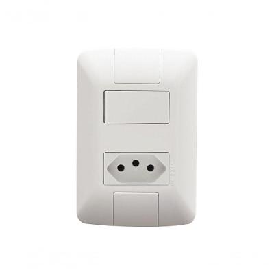 Interruptor Aria Simples+Tom 2P+T 10A C/Placa