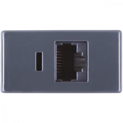 Módulo para Tomada Transmissão de Dados Rj45 Cat. 6 Grafite