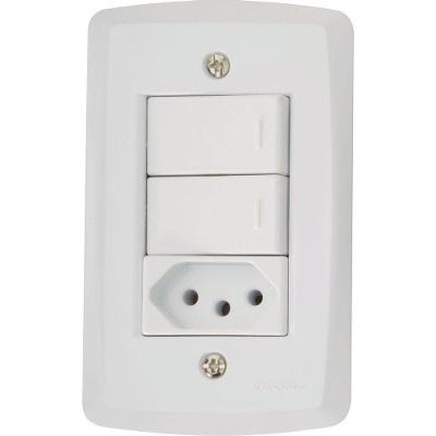 Conj 4x2 2 Int Paralelos 10 A 250 V 1 Tomada 2p+t 10 A 250 V