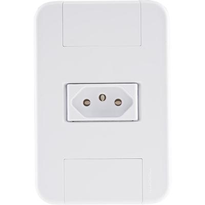 Conj 4x2 1 Tomada 2p+t 10 A 250 V Tramontina Tablet Branco