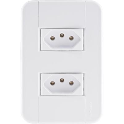 Conj 4x2 2 Tomadas 2p+t 20 A 250 V Tramontina Tablet Branco