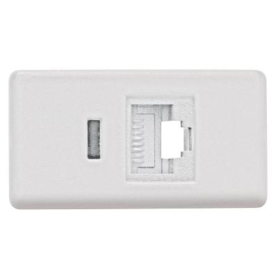 Módulo Tomada De Transmissão De Dados Tramontina Rj 45 Cat 6 Branco Tramontina