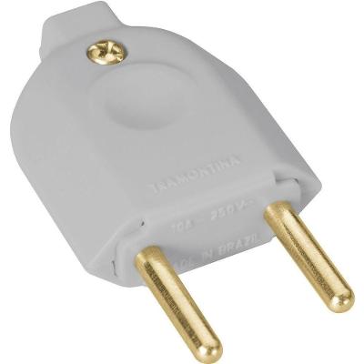 Plugue Macho 2p 10 A 250 V Cinza Tramontina