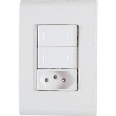 Conj 4x2 2 Int Paralelos 10 A 250 V 1 Tomada 2p+t 10 A 250V