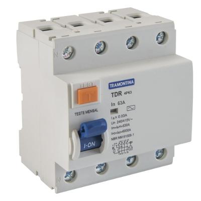 Interruptor Tdr-63 4P 63 A 30 Ma 6 Ka Tramontina
