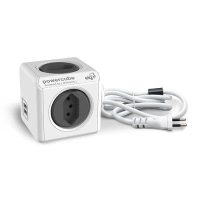 Powercube Extended Pwc-x4u Elg Cinza 4 Tomadas Com Cabo 1,5m