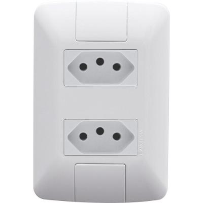 Conjunto 4x2 Com 2 Tomadas 2p+t Tramontina Aria 20 A 250 V Branco Tramontina