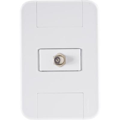 Conj 4x2 1 Tomada Tv/sat Coaxial Tramontina Tablet Branco