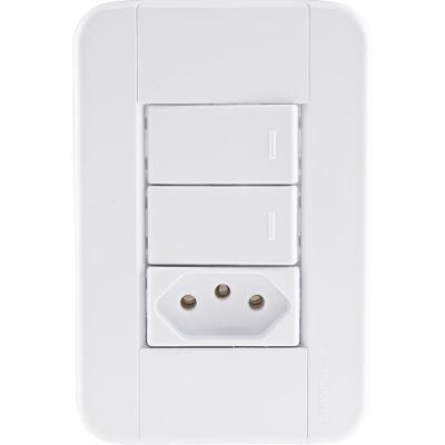 Conj 4x2 2 Int Simples 10 A 250 V e 1 Tomada 2p+t 10 A 250 V