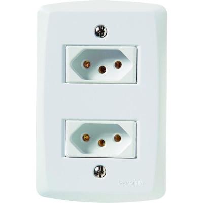 Conj 4x2 2 Tomadas 2p+t 20 A 250 V Tramontina Lux2 Branco