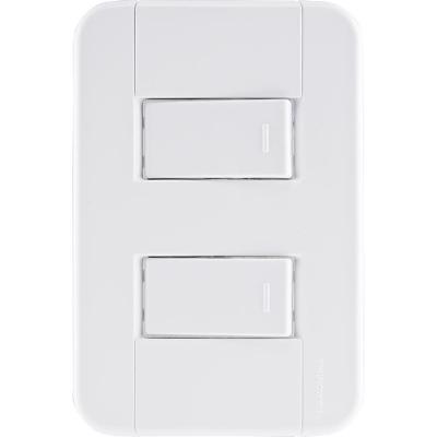 Conjunto 4x2 com 2 Interruptores Simples 10A 250V Tramontina