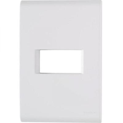 Placa 1 Posto Horizontal 4x2 Tramontina Liz Branca