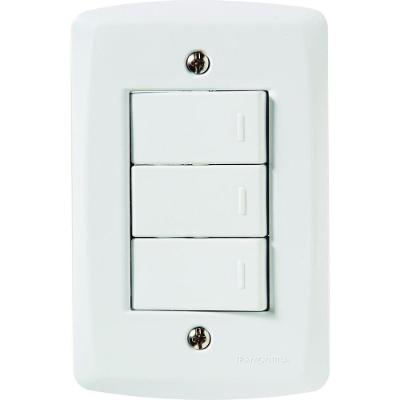 Conjunto 4x2 com 3 Interruptores Simples 10A 250V Tramontina