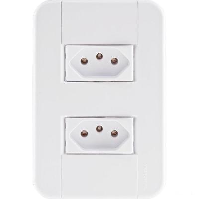 Conjunto 4x2 Com 2 Tomadas 2p+t 20 A 250 V Tramontina Tablet Branco Tramontina