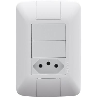 Conj 4x2 2 Int Paralelos 6 A 250 V e 1 Tomada 2p+t 20 A 250V