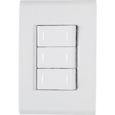 Conjunto 4x2 com 3 Interruptores Paralelos 10A 250V
