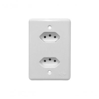 Tomada Ilumi Stylus Dupla 10A 250V 201200 Monobloco