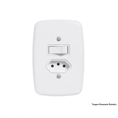 Interruptor Br 1 Par+Tom 2P+T C/Pl 10A 250V 3217 C/12Pcs