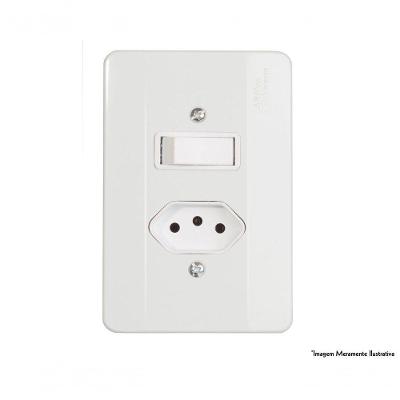 Interruptor 1Par+1Tom 2P+T C/Pl 10A/250 39076 Sptre9Pbm