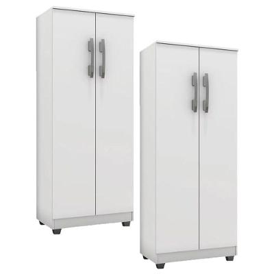 Kit 2 Armários Organizador Multiuso Rosana 2 Portas Branco