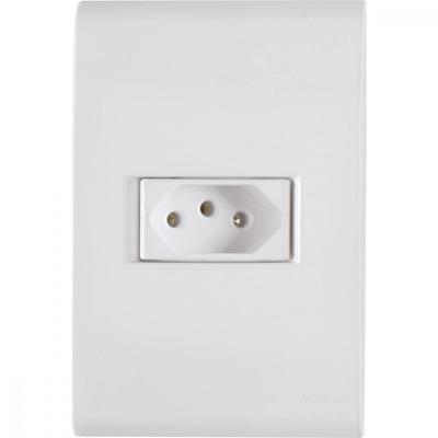 Conj 4x2 1 Tomada 2p+t Tramontina Liz 20 A 250 V Branco